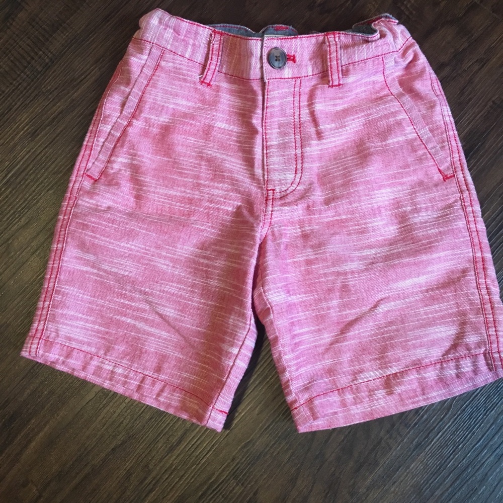 Boys red adjustable waist shorts